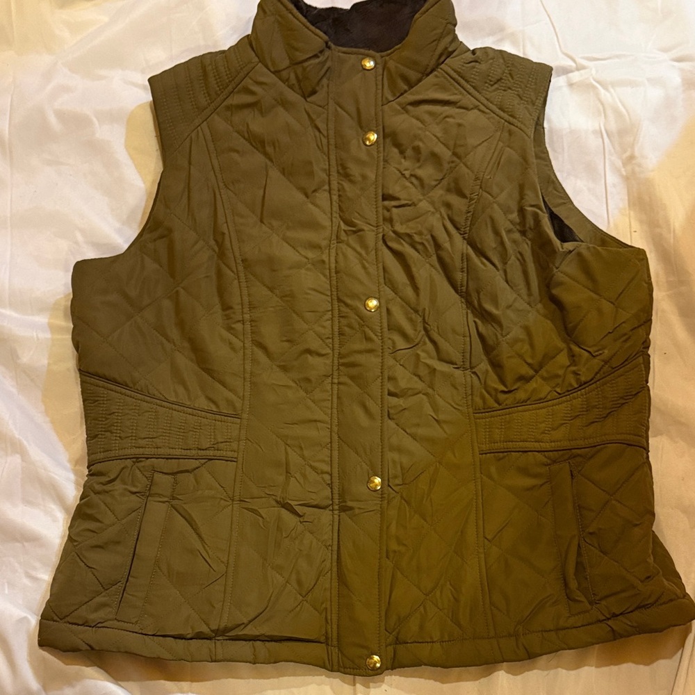 96- Weatherproof Quilted Khaki Women's Vest